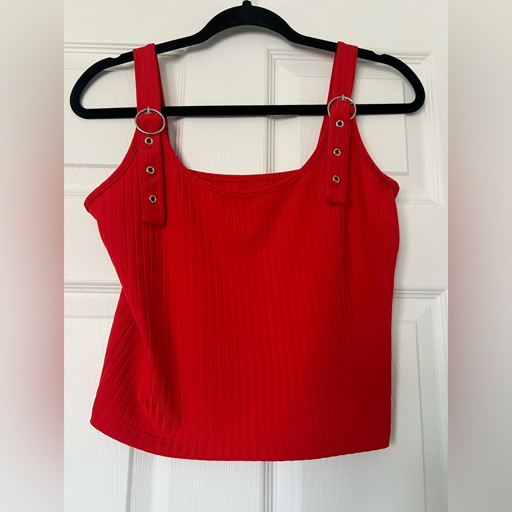 Red Sleeveless Women's Top